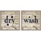 Wash & Dry by Kyra Brown, 2 Piece Rustic White Framed Art Set